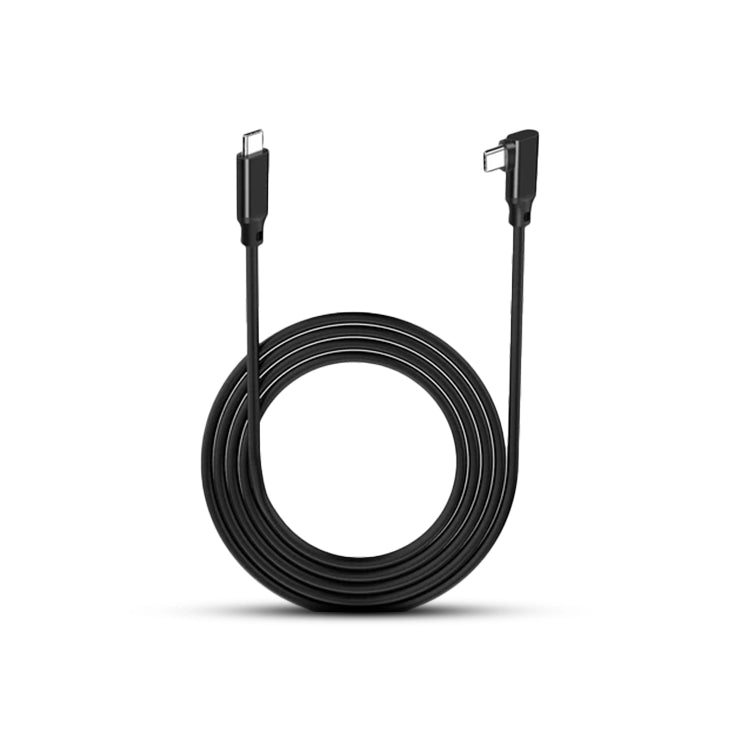 By Flixx USB-C to USB-C Cable with L-Shaped Connector (Black)