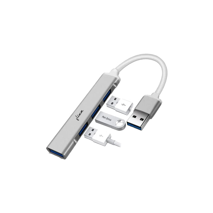 By Flixx 4-Port USB Hub (Random Colour Supply)