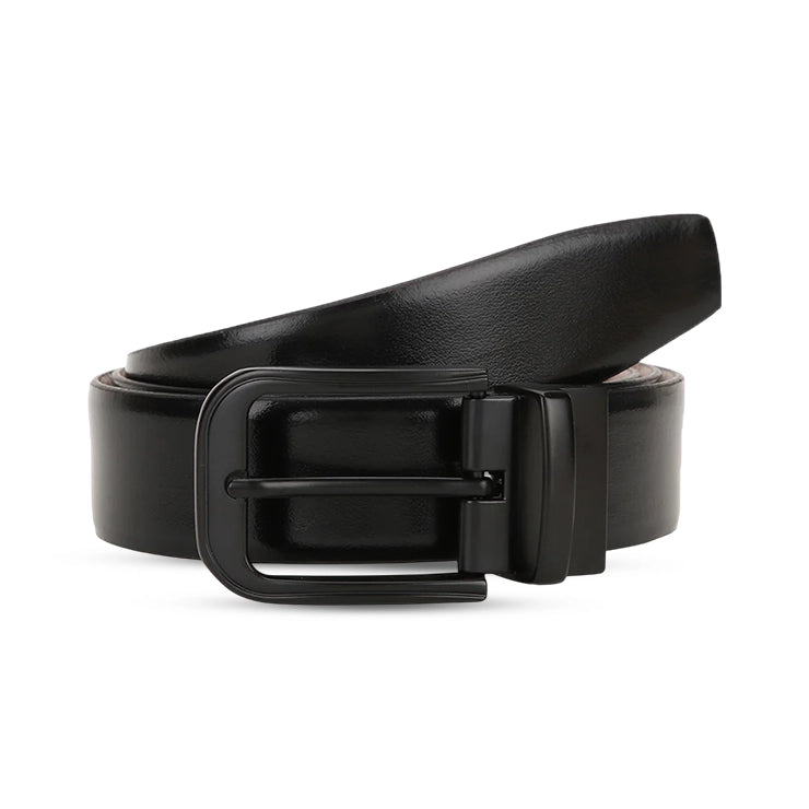 Reversible Leather Belt for Men (Black and Brown)