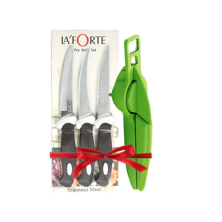 Lemon squeezer and knife set