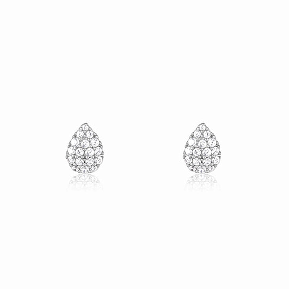 Sterling Silver Graceful Pear Earrings