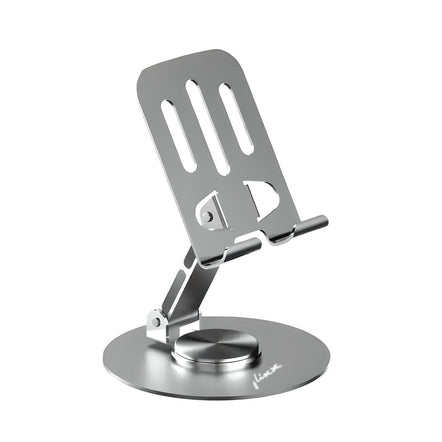 By Flixx Foldable Metal Mobile and Tablet Stand (Grey)
