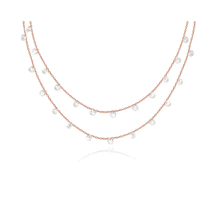 Rose Gold Layered Queens Necklace