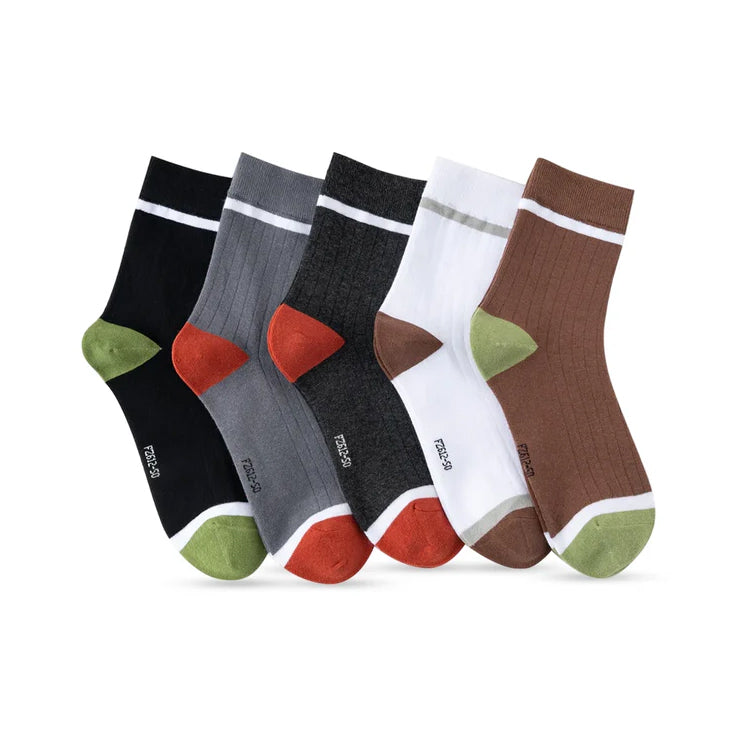 Ankle length Cotton Men Socks ( Combo of 5 )