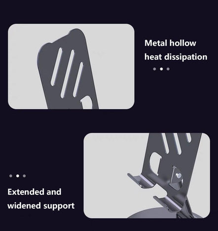 By Flixx Foldable Metal Mobile and Tablet Stand (Grey)