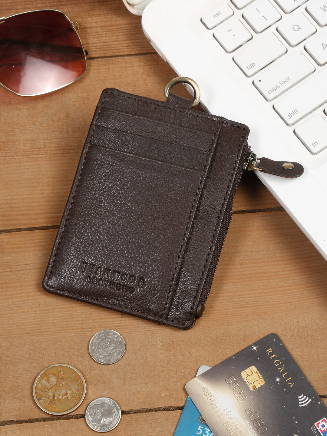 Leather Unisex Cardholder (Brown)