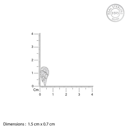 Silver Zircon Wing Earrings