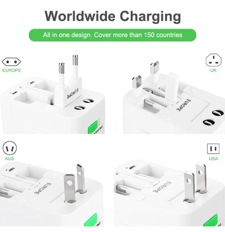 By Flixx Universal Travel Adapter (White)