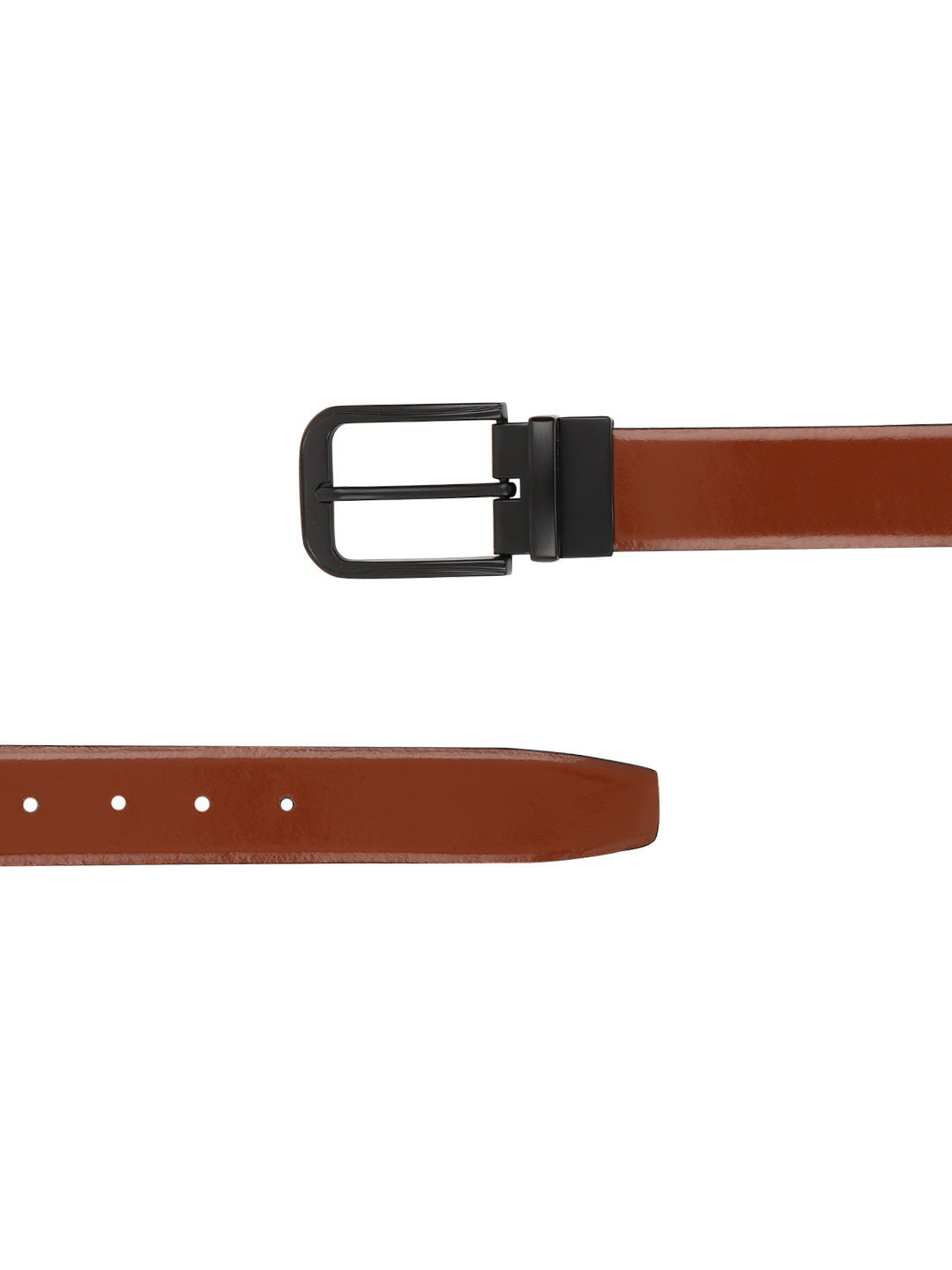 Reversible Leather Belt for Men (Black and Brown)
