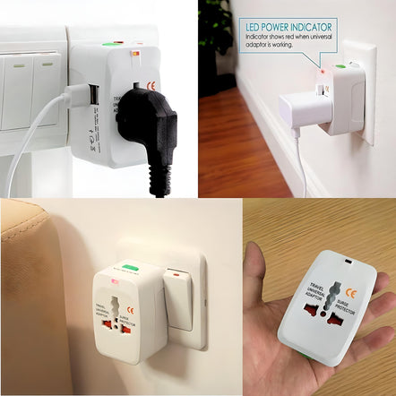 By Flixx Universal Travel Adapter (White)