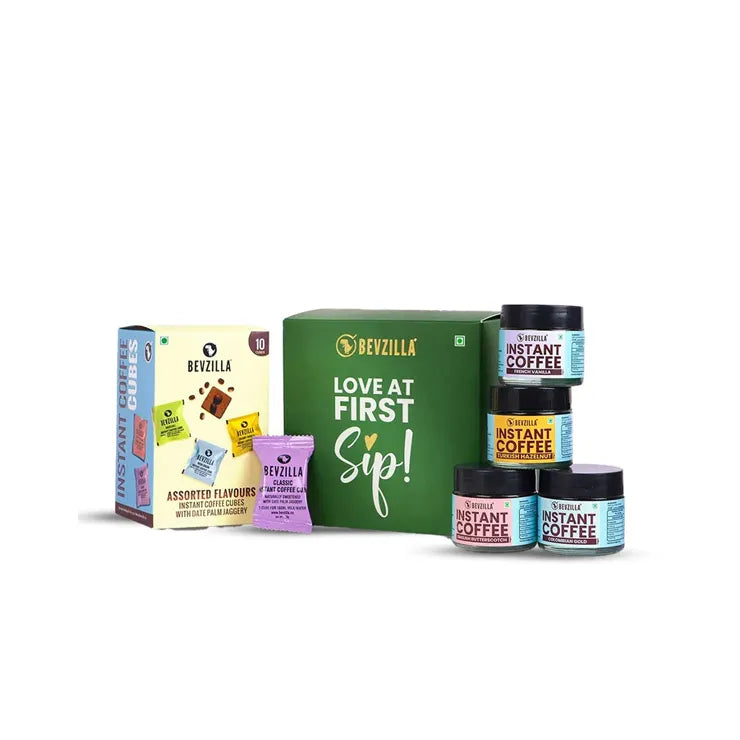 Instant Coffee and Assorted Flavour Coffee Cubes Gift Box