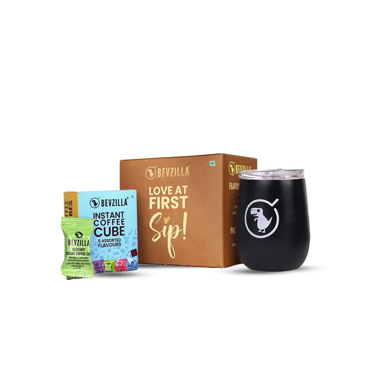 Assorted Flavour Coffee Cubes and Tumbler Gift Box