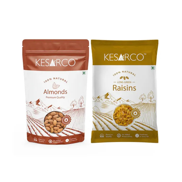 Almonds and raisins combo