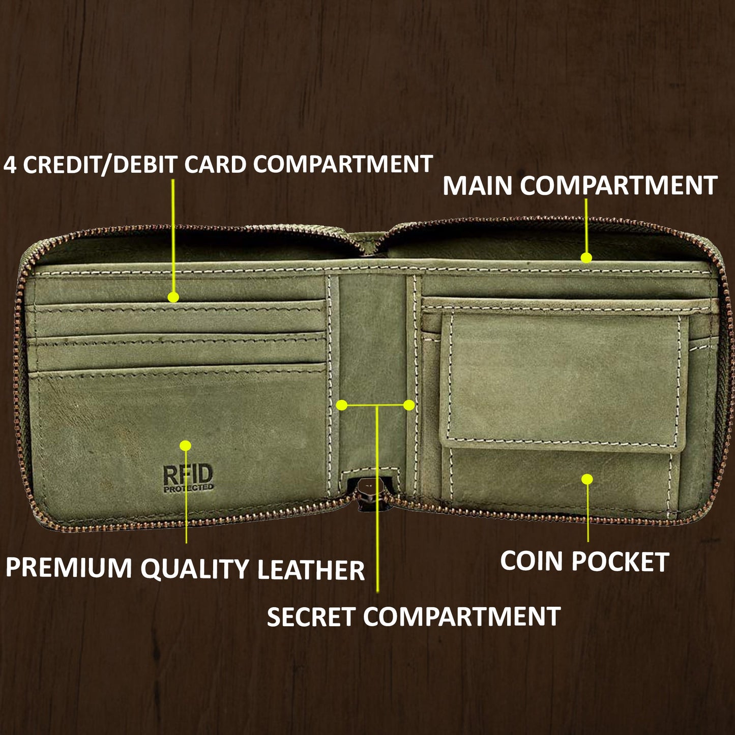 Men's Casual Genuine Leather Wallet