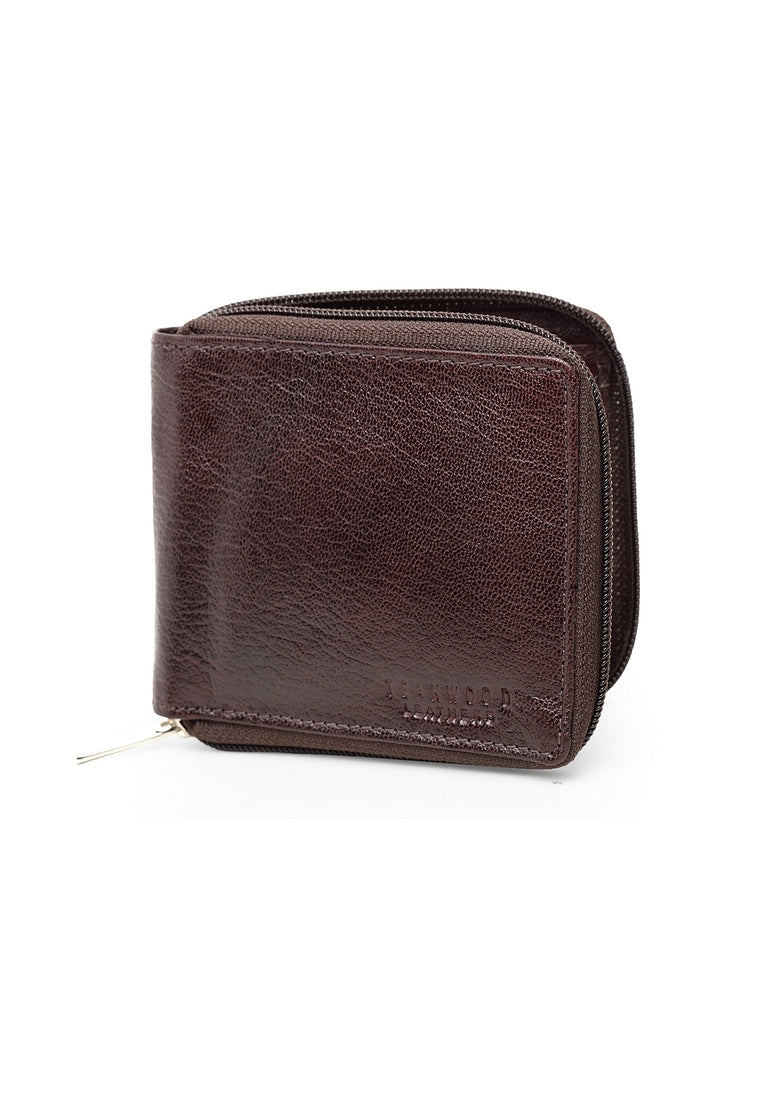 Leather Zip Around Men's Wallet