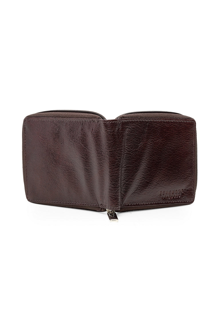 Leather Zip Around Men's Wallet