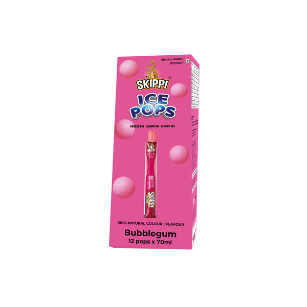 Natural Ice Pops - Bubble Gum Flavour - (70ml x 12)