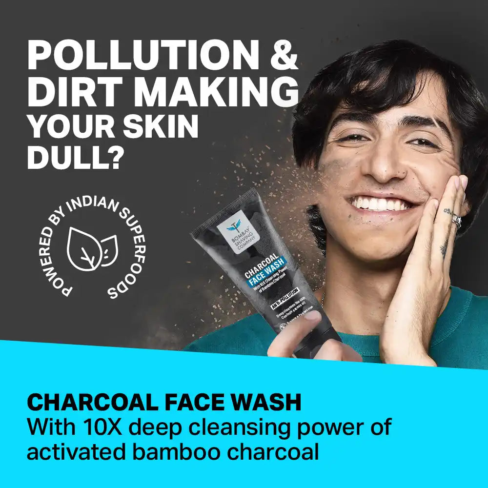 Charcoal Face Wash and Scrub Combo (100g x 2)