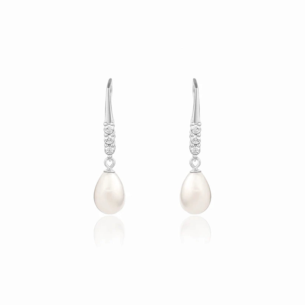 Sterling Silver Pearl Drops Earrings