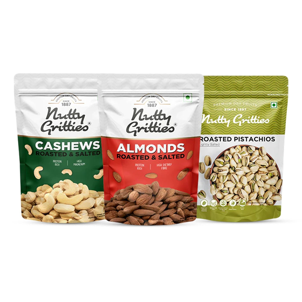 Roasted Dry Fruits Combo Pack (200g each)