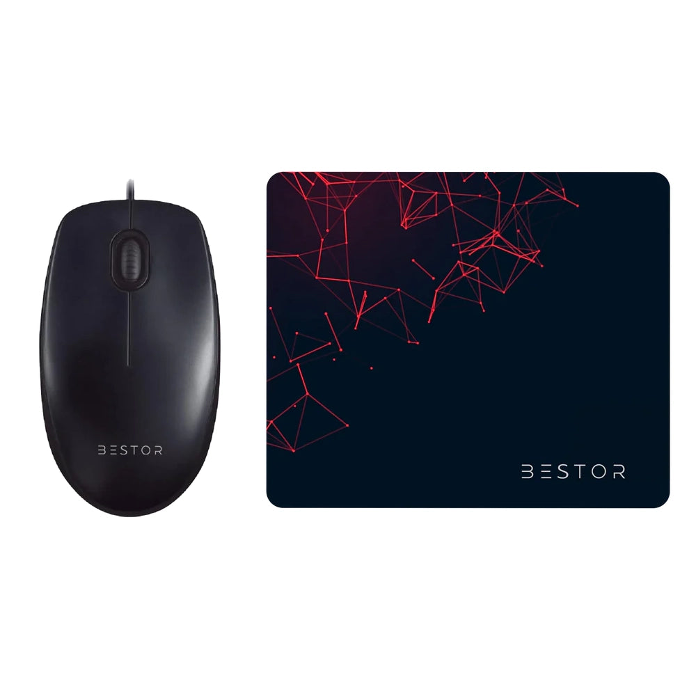 Wired Mouse with Gaming Mouse Pad