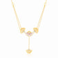 Gold Plated Eyebright Lariat Necklace