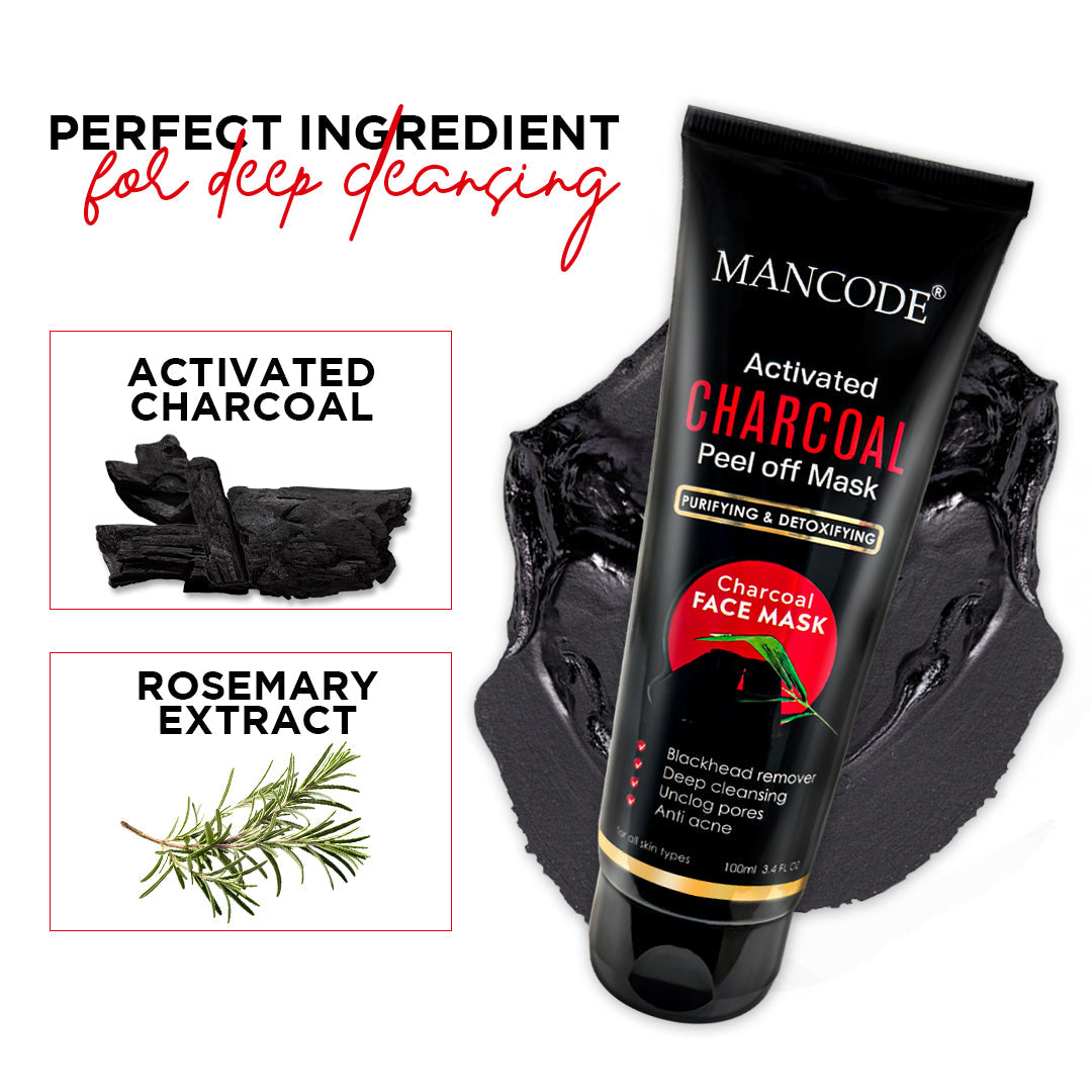 Charcoal Peel off Mask for Men - 100ml