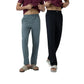Cotton Men Pyjamas Black Knight and Storm Grey (Pack of 2)