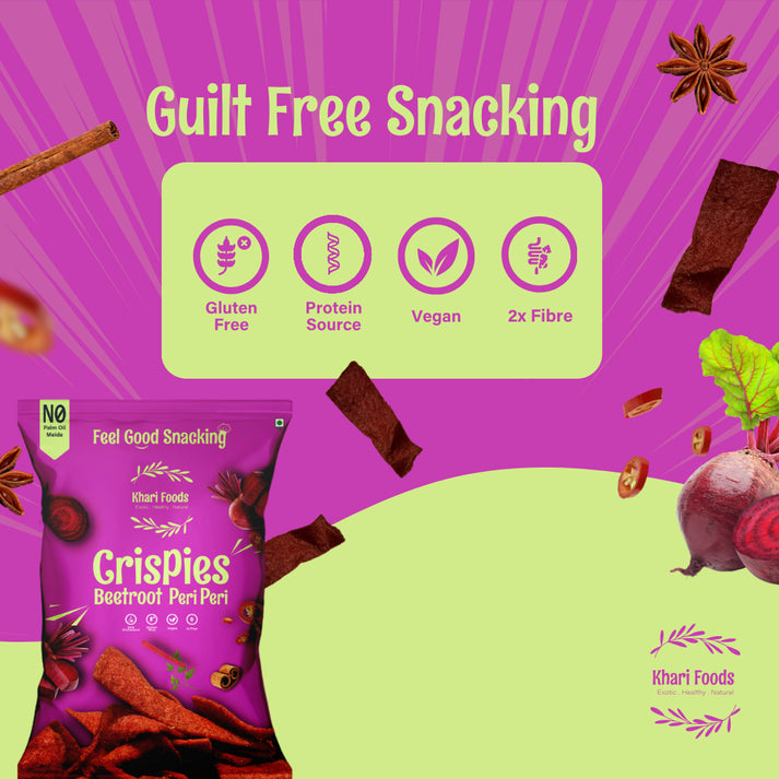 Beetroot Crispies Peri Peri Flavour (50g x 4)