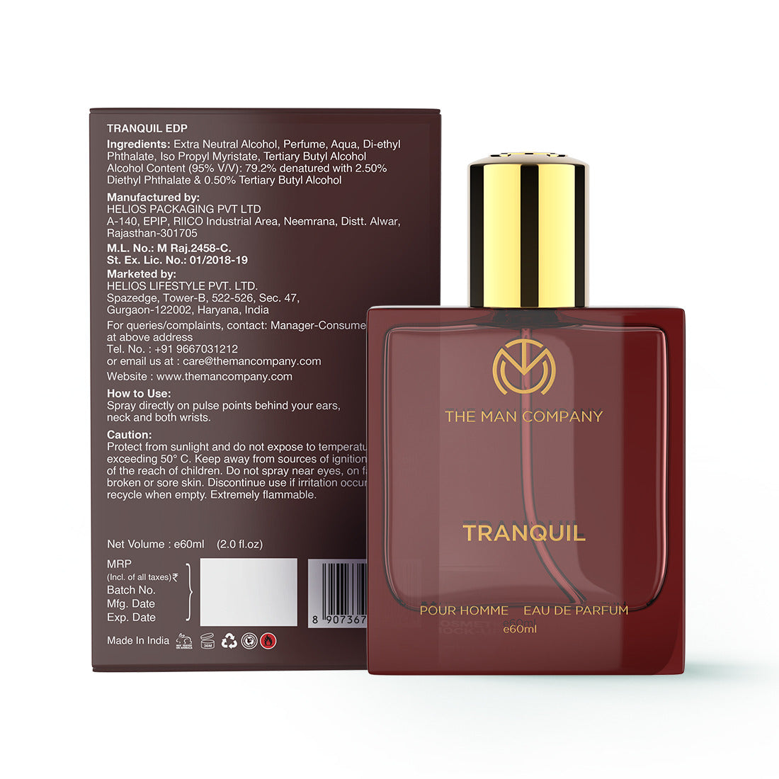 Tranquil Eau De Parfum for Men - 60ml