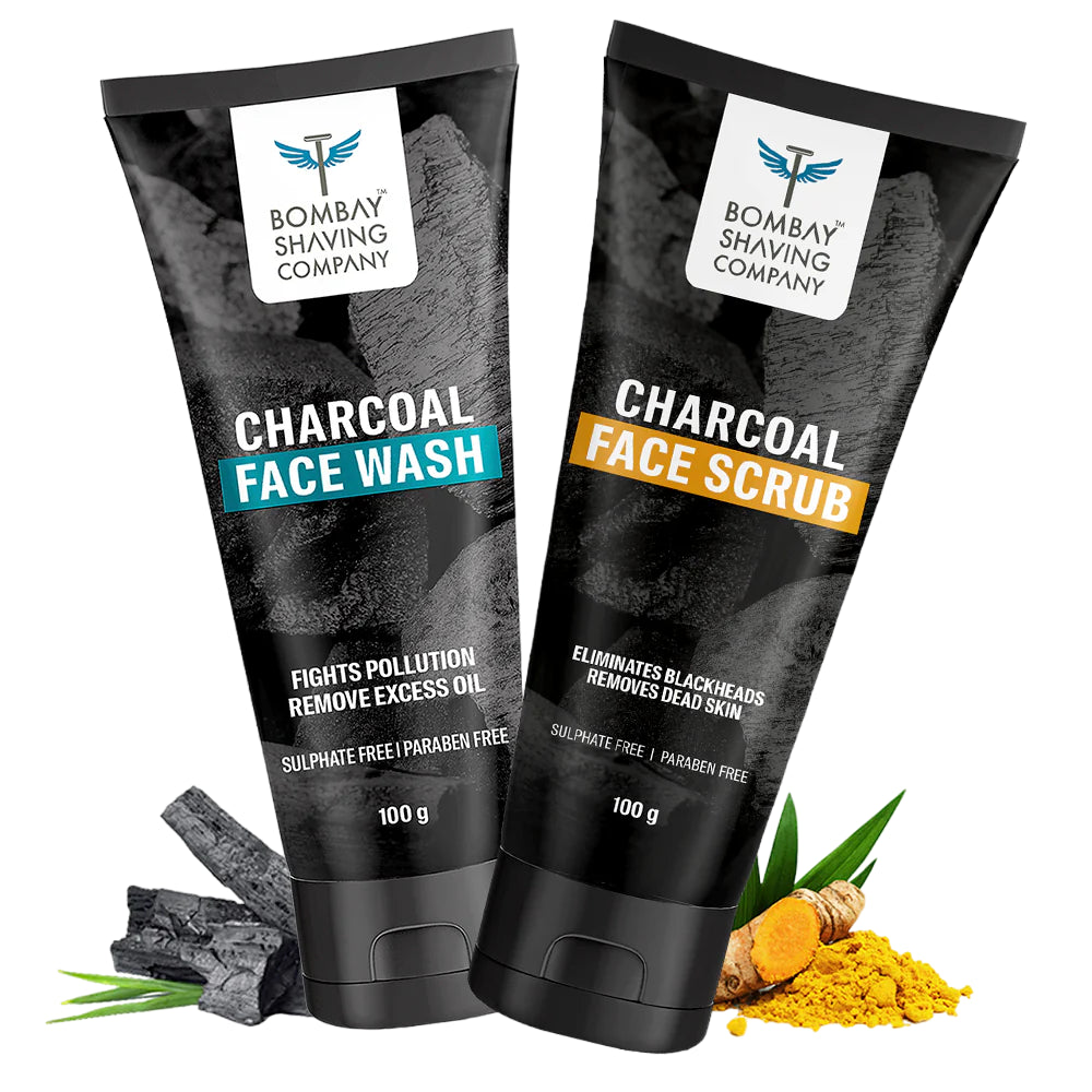 Charcoal Face Wash and Scrub Combo (100g x 2)