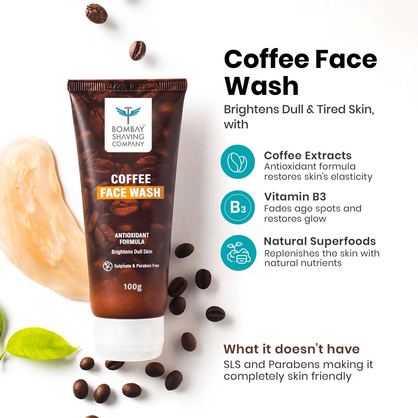 Charcoal + Coffee Face Wash Combo - (100g x  2)