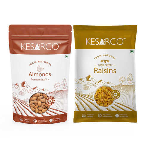 Almonds and raisins combo