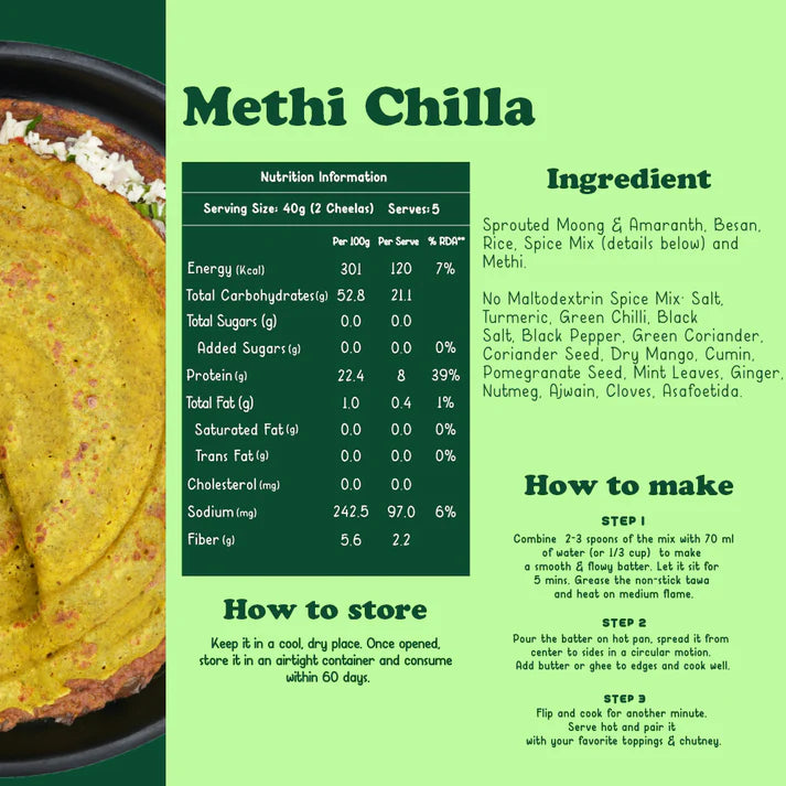 Carrot Methi Chilla Mix (200g x 2)