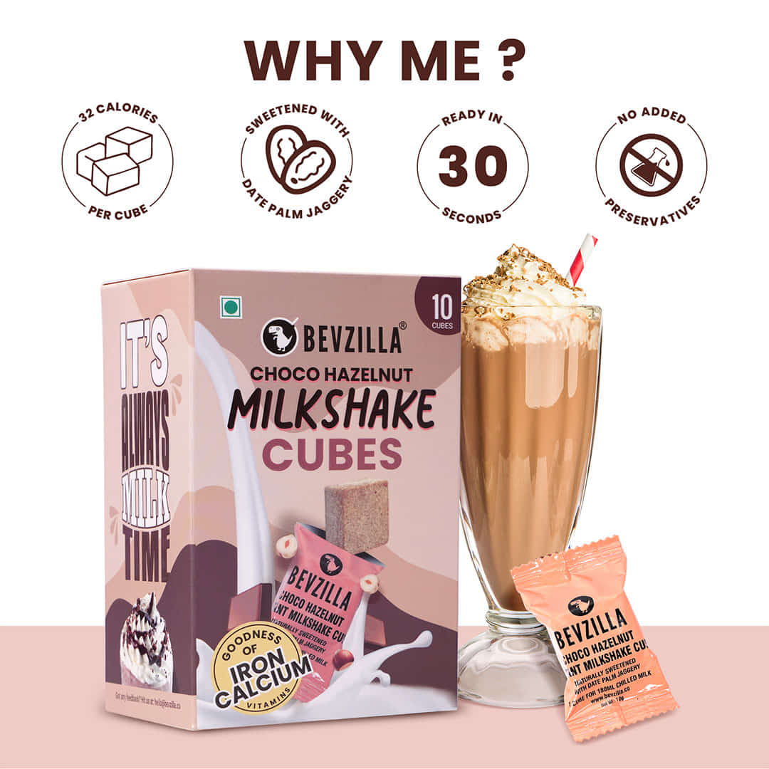 Choco Hazelnut Milkshake Cubes - 10 cubes