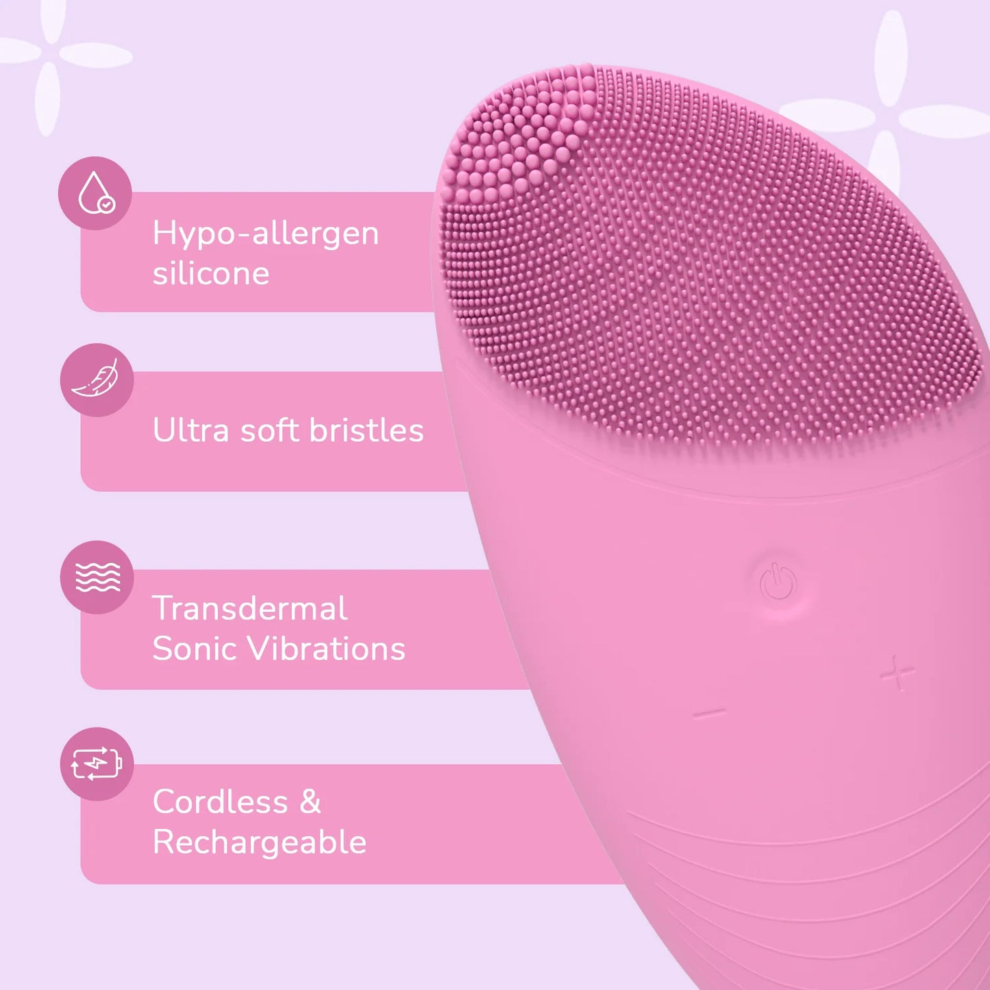 Battery Powered Sonic Massager Brush for Facial Cleansing