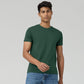 Cotton Men T-shirts Pine Green and Brown Latte (Pack of 2)