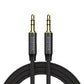 AUX Cable 1.5m Braided Male to Male 3.5mm Gold Plated Connectors