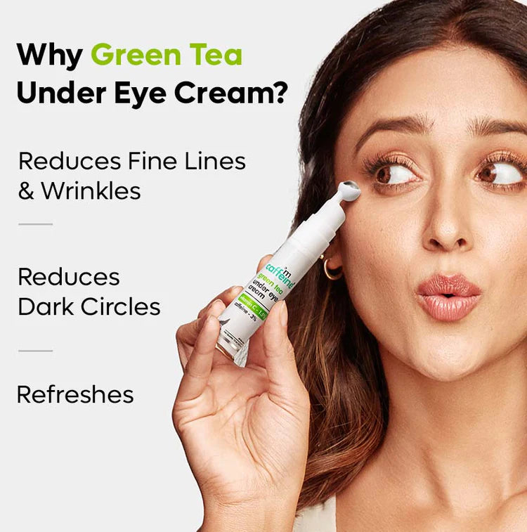 Green Tea Under Eye Cream with 3% Caffeine - 15ml