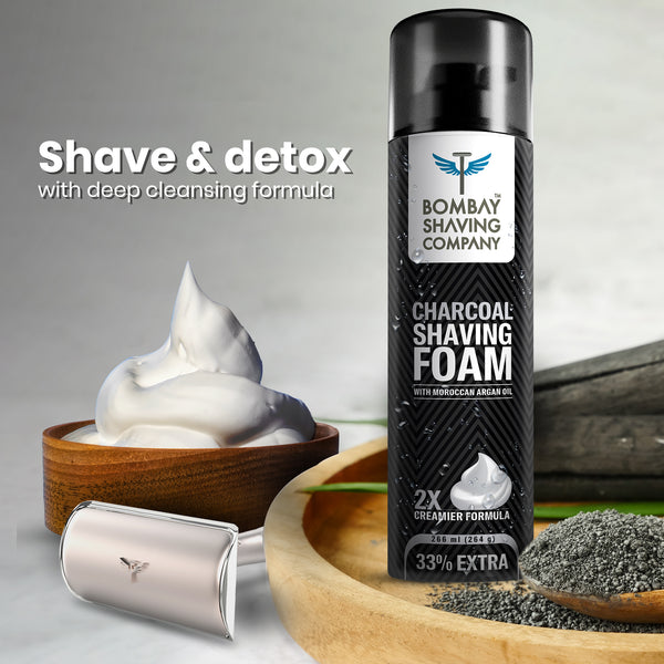 Charcoal Shaving Foam - (266ml x 2)