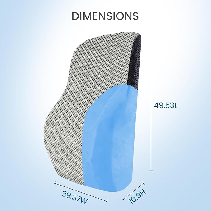 Orthopedic Memory Foam Lumbar Ventilated Support Backrest Cushion