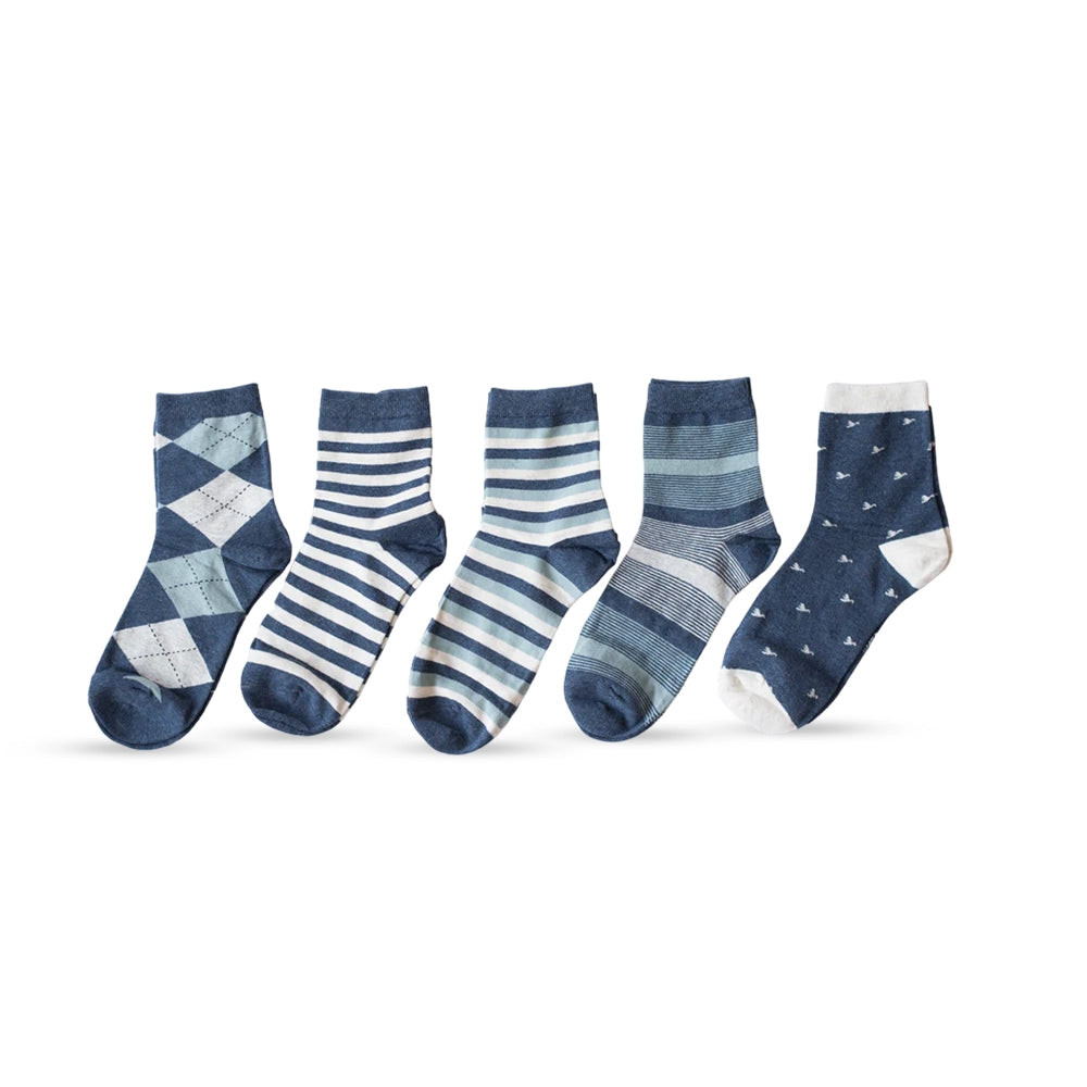 Ankle length Cotton Socks for Men ( Combo of 5 )