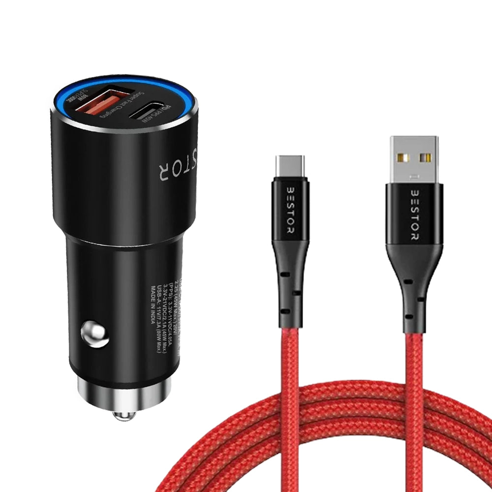 Car Adapter 125w and Type C Charging Cable 65w