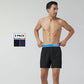 Cotton Men's Boxer Shorts Pitch Black and Navy Blue (Pack of 2)