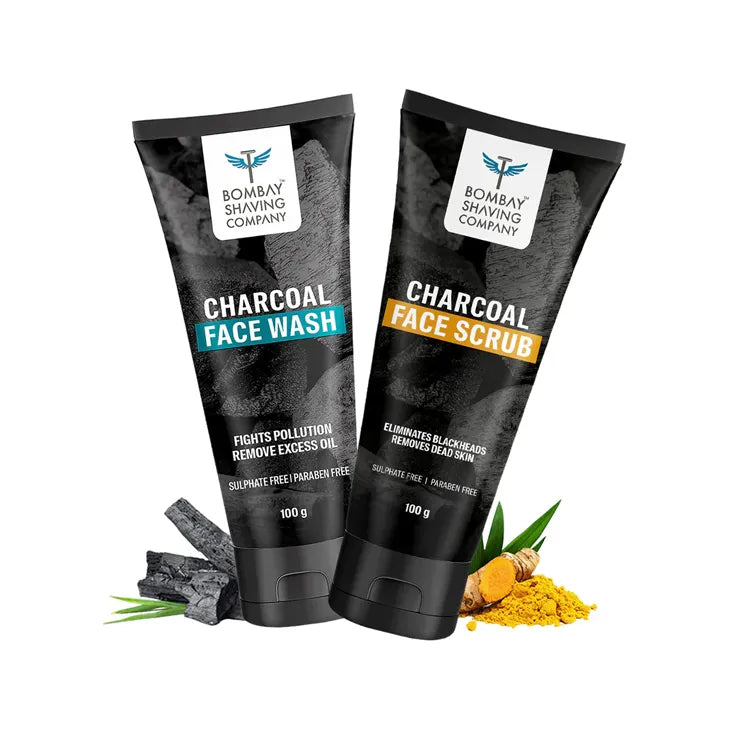 Charcoal Face Wash and Scrub Combo (100g x 2)