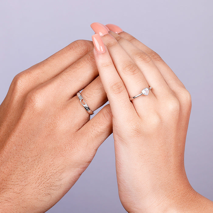 Sterling Silver Endless Love Couple Ring