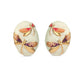 Oval Shaped White Stud Earrings