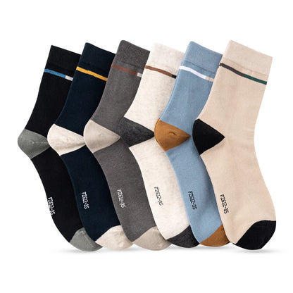 Ankle Length Cotton Socks for Men (Combo of 6)