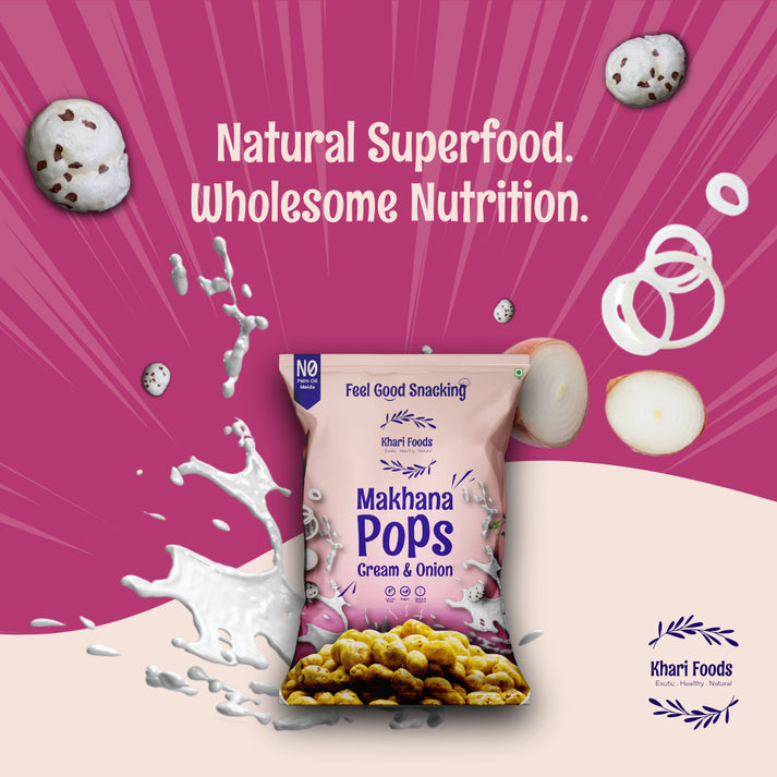 Makhana Pops Cream and Onion (25g x 4)