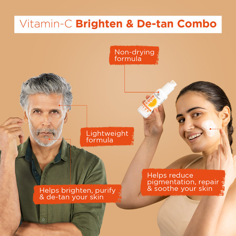 Vitamin C Brighten and De Tan (Combo of 2)